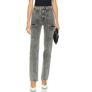 GRLFRND The Harper High Rise Slim Cargo Jeans Jones